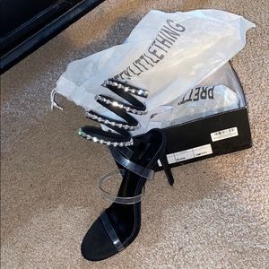 Diamond Embellished Anjle Wrap Sandal